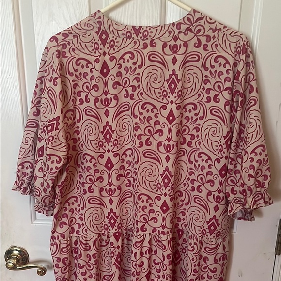 Maxi dress pink and cream Patterned women’s XXL - Picture 7 of 9